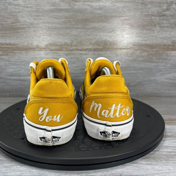 Vans Women's Ward Deluxe Floral Embroidery Golden Sneakers Size 7 - Picture 5 of 10